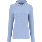 Wellable Stretch Knit Hoodie for Women Transfer - Moonlight Blue Heather - Front