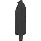 Wellable Stretch Knit Quarter Zip for Men Embroidery - Heather Dark Charcoal - Left Side