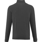 Wellable Stretch Knit Quarter Zip for Men Transfer - Heather Dark Charcoal - Back