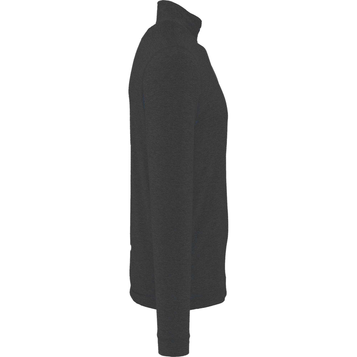 Wellable Stretch Knit Quarter Zip for Men Transfer - Heather Dark Charcoal - Right Side