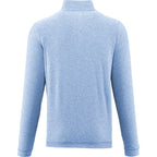 Wellable Stretch Knit Quarter Zip for Men Transfer - Moonlight Blue Heather - Back