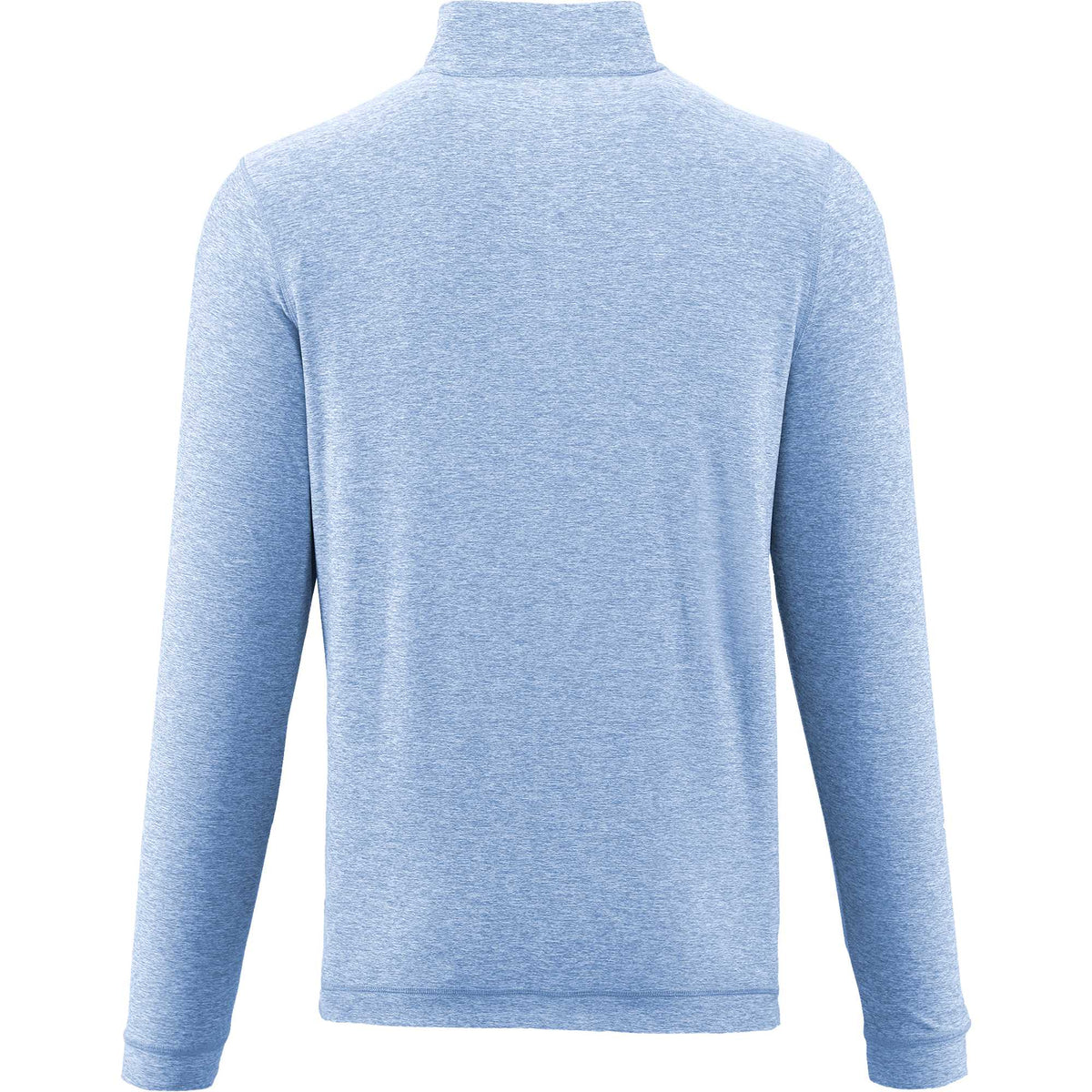 Wellable Stretch Knit Quarter Zip for Men Transfer - Moonlight Blue Heather - Back