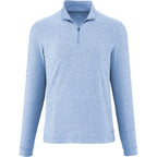 Wellable Stretch Knit Quarter Zip for Men Transfer - Moonlight Blue Heather - Front