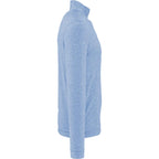 Wellable Stretch Knit Quarter Zip for Men Transfer - Moonlight Blue Heather - Right Side
