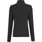 Wellable Stretch Knit Quarter Zip for Women Transfer - Heather Dark Charcoal - Back