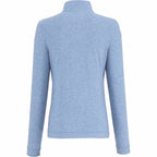 Wellable Stretch Knit Quarter Zip for Women Transfer - Moonlight Blue Heather - Back