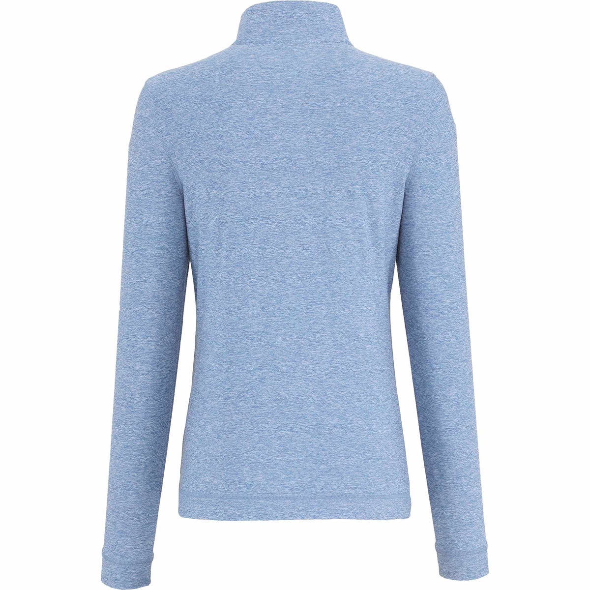 Wellable Stretch Knit Quarter Zip for Women Transfer - Moonlight Blue Heather - Back