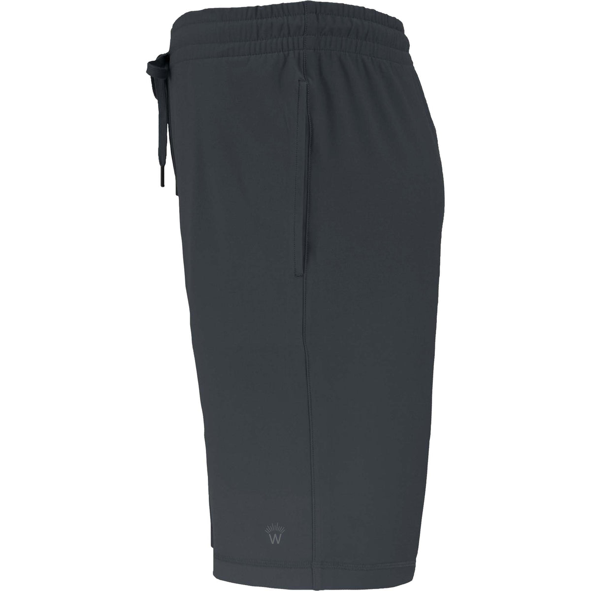 Wellable Stretch Knit Shorts for Men Embroidery - Grey Smoke - Left Side
