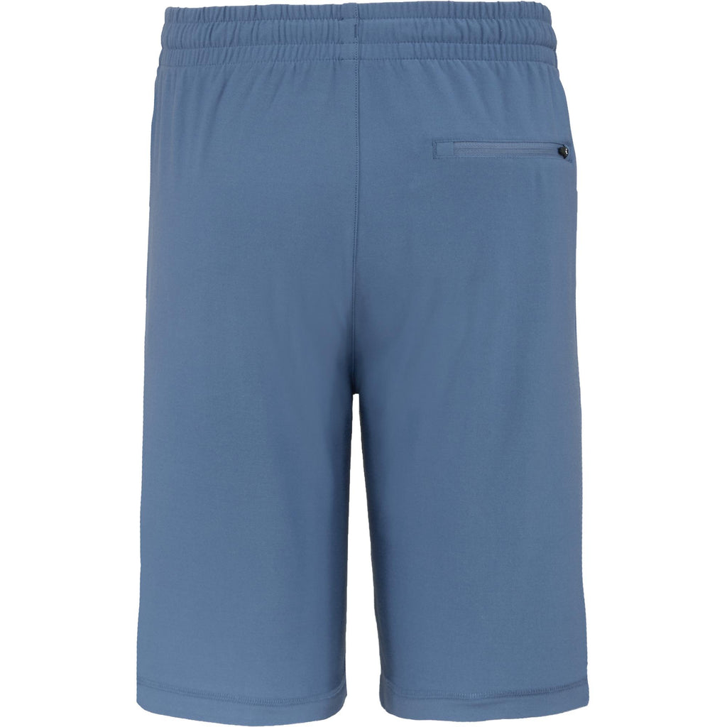 Wellable Stretch Knit Shorts for Men Embroidery - Moonlight Blue - Back