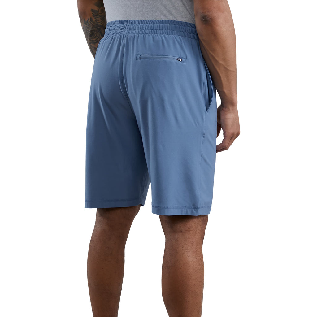Wellable Stretch Knit Shorts for Men Transfer - Moonlight Blue - Back 2