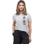 Wellable Stretch Performance Tee for Women Transfer - Fossil Heather - Front
