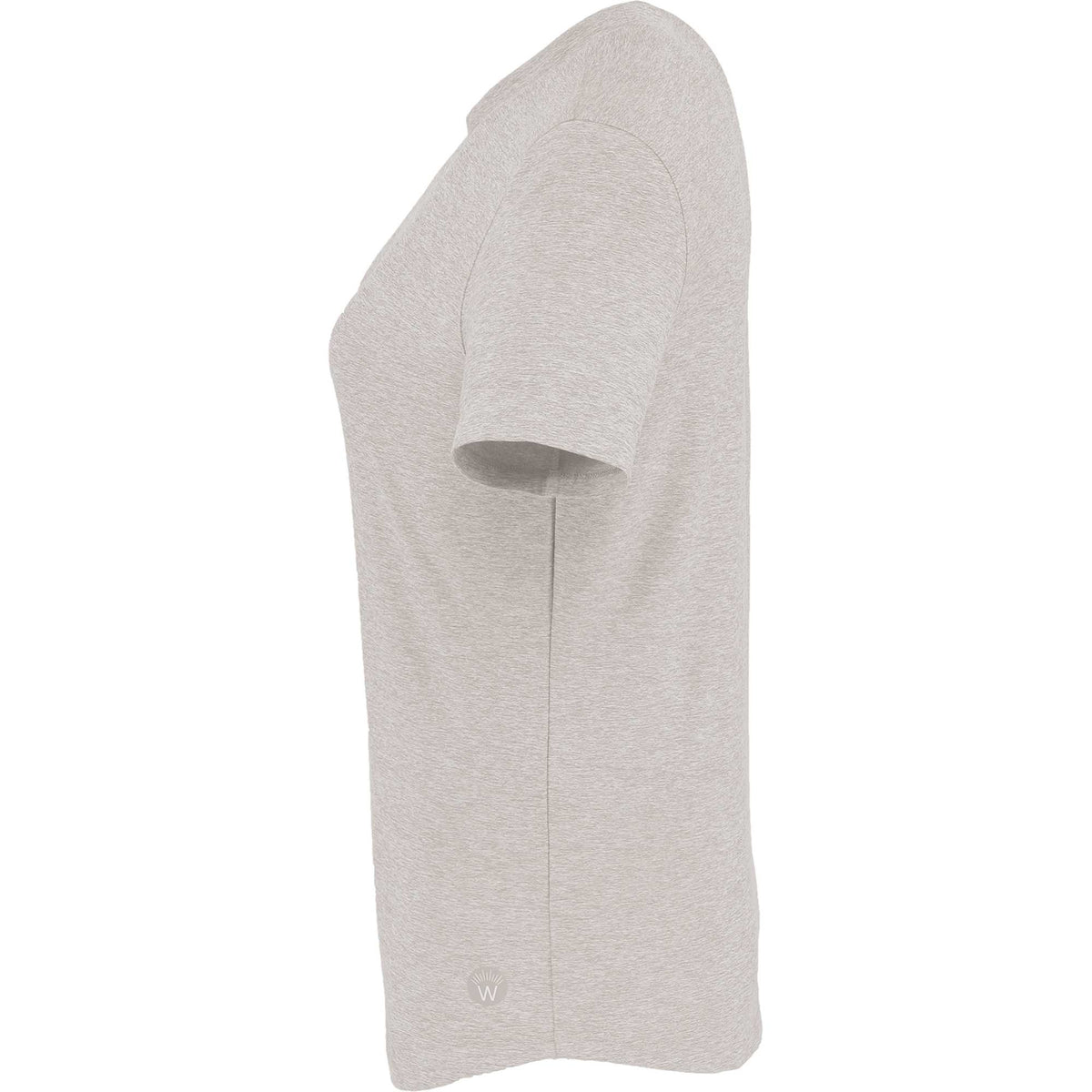 Wellable Stretch Performance Tee for Women Transfer - Fossil Heather - Left Side