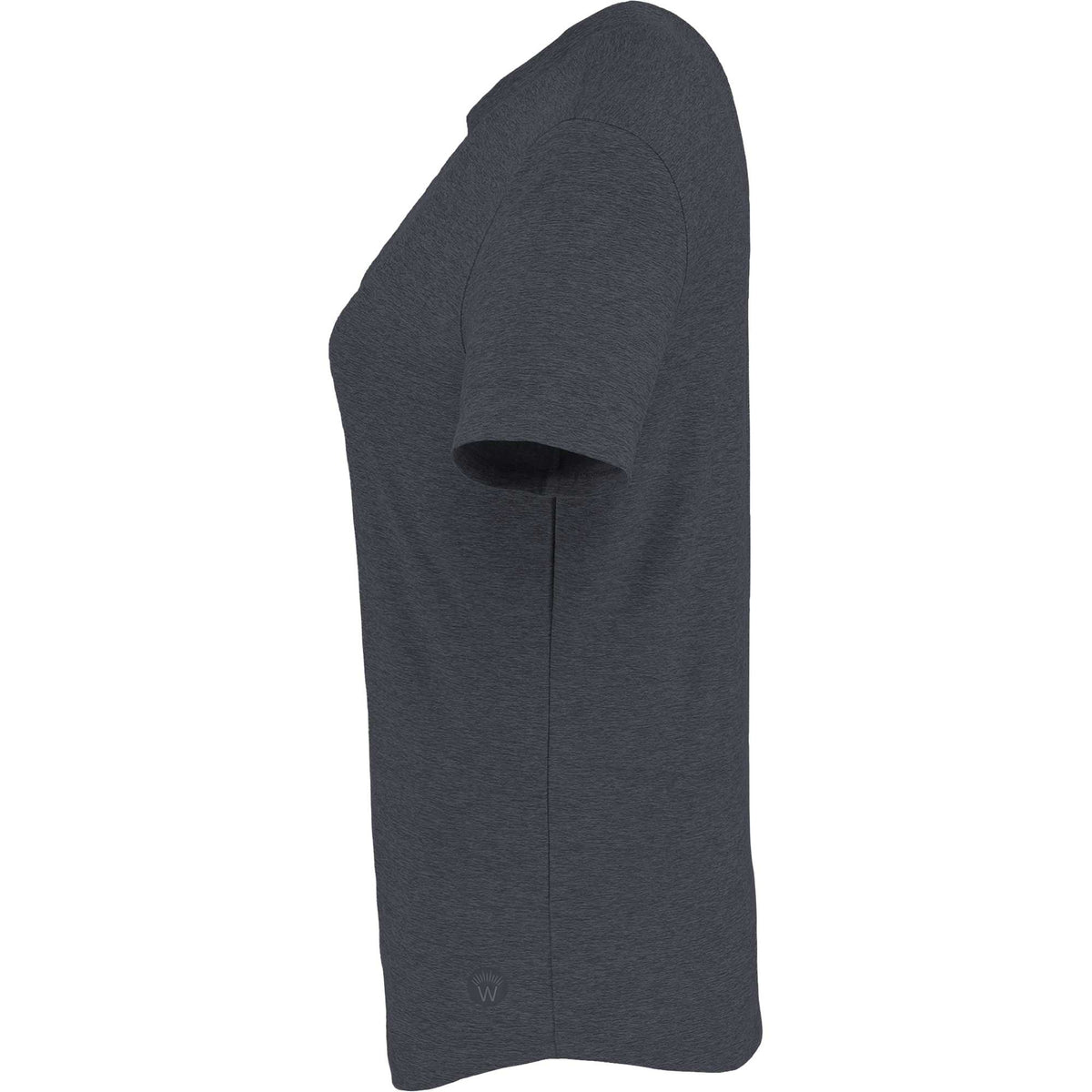 Wellable Stretch Performance Tee for Women Transfer - Heather Dark Charcoal - Left Side