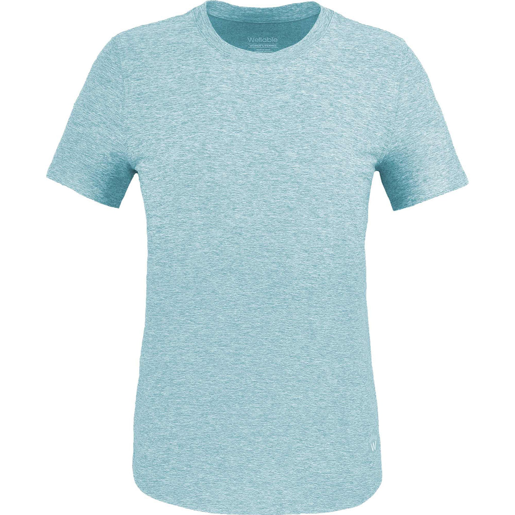 Wellable Stretch Performance Tee for Women Transfer - Jade Heather - Front