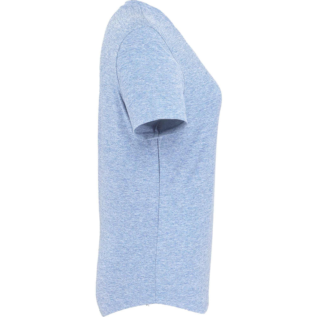 Wellable Stretch Performance Tee for Women Transfer - Moonlight Blue Heather - Right Side