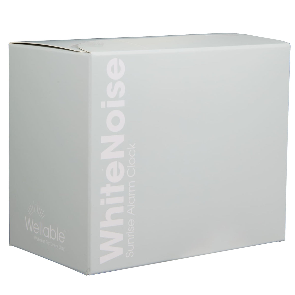 Wellable Sunrise Alarm Clock with White Noise Full Color - Cream - Right Angle Packaging