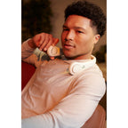 Wellable Wireless Neck Fan with Three Speeds - White - Front Lifestyle