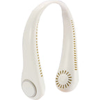 Wellable Wireless Neck Fan with Three Speeds - White - Right Angle 2