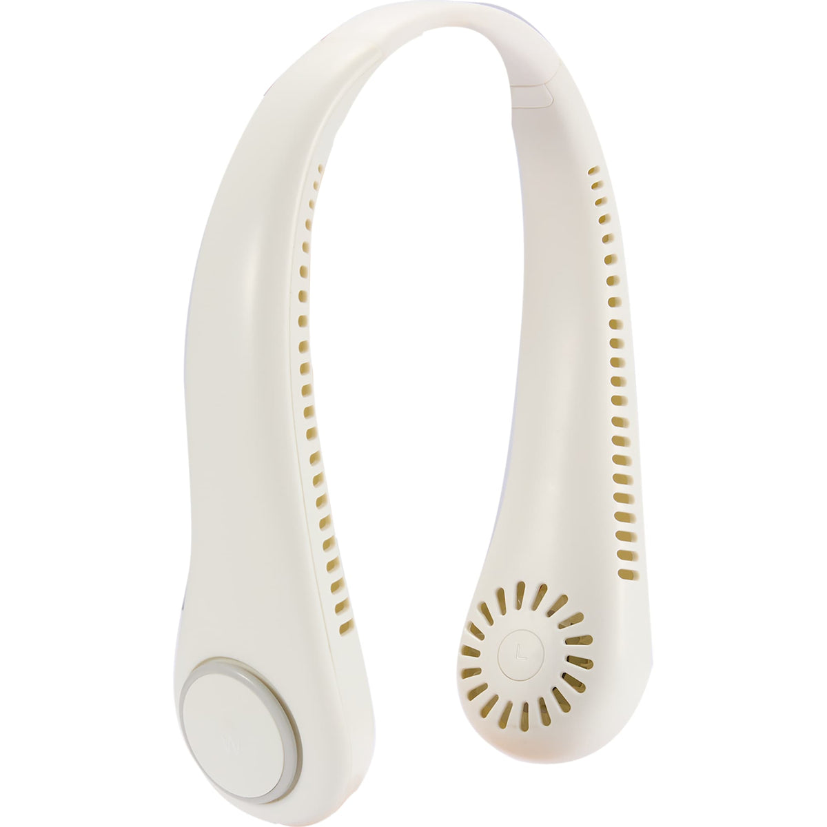 Wellable Wireless Neck Fan with Three Speeds - White - Right Angle 2