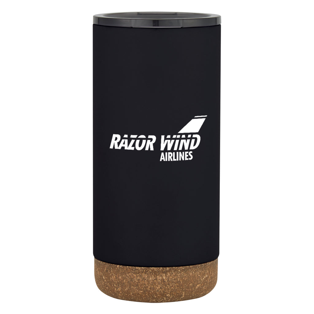 Wellington Stainless Steel Tumbler, 16 oz - Black - Silk Screen