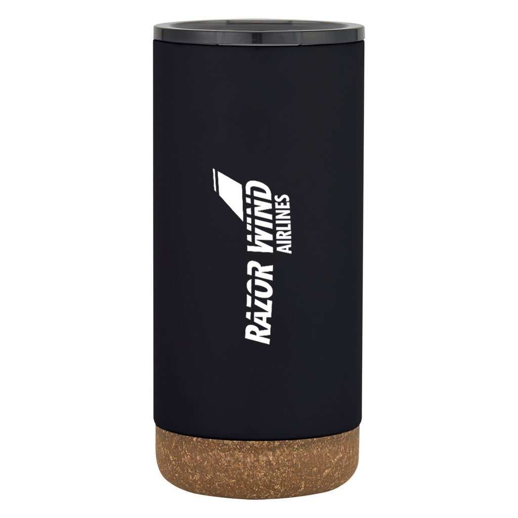 Wellington Stainless Steel Tumbler, 16 oz - Black - Silk Screen