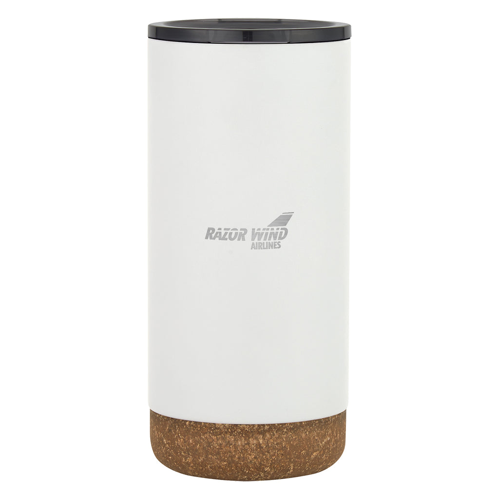 Wellington Stainless Steel Tumbler, 16 oz - White - Laser Engraving