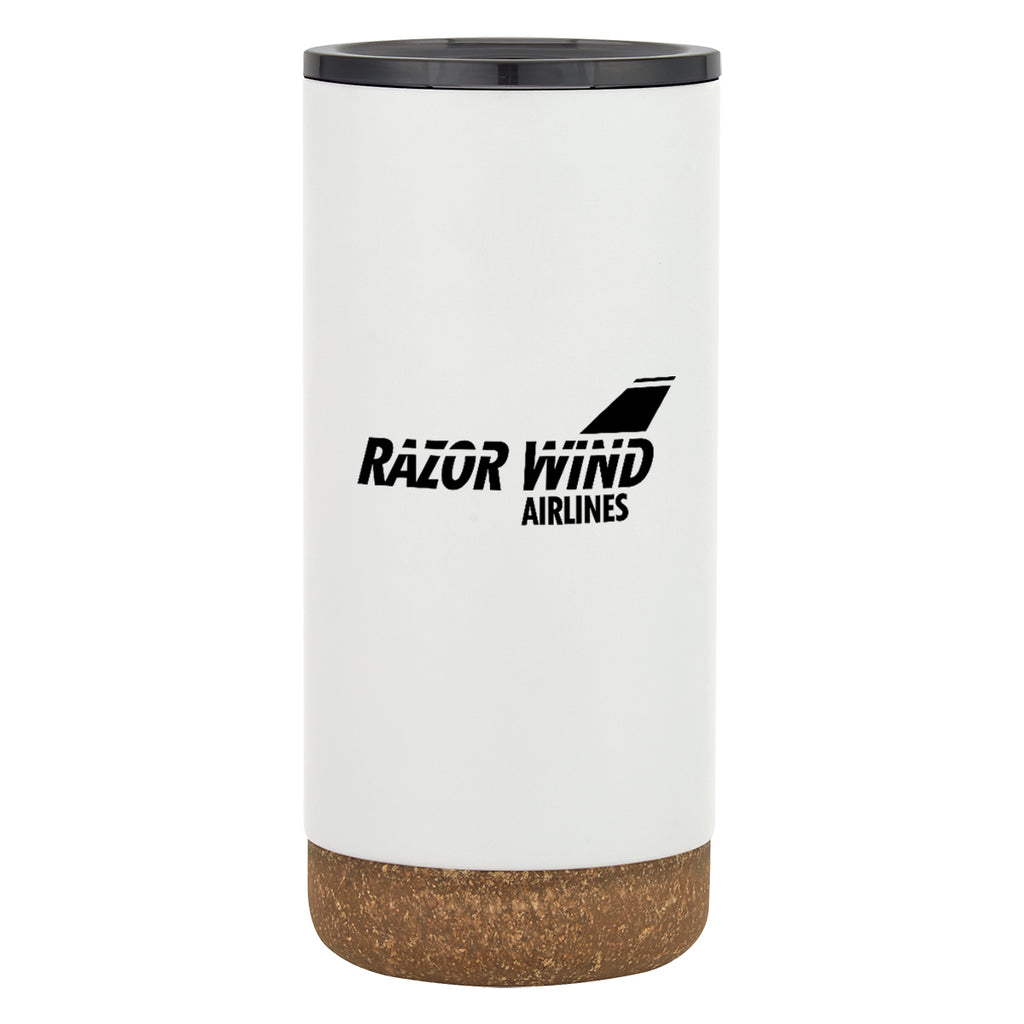 Wellington Stainless Steel Tumbler, 16 oz - White - Silk Screen