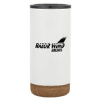 Wellington Stainless Steel Tumbler, 16 oz - White - Silk Screen