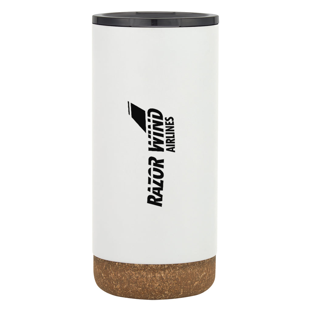Wellington Stainless Steel Tumbler, 16 oz - White - Silk Screen