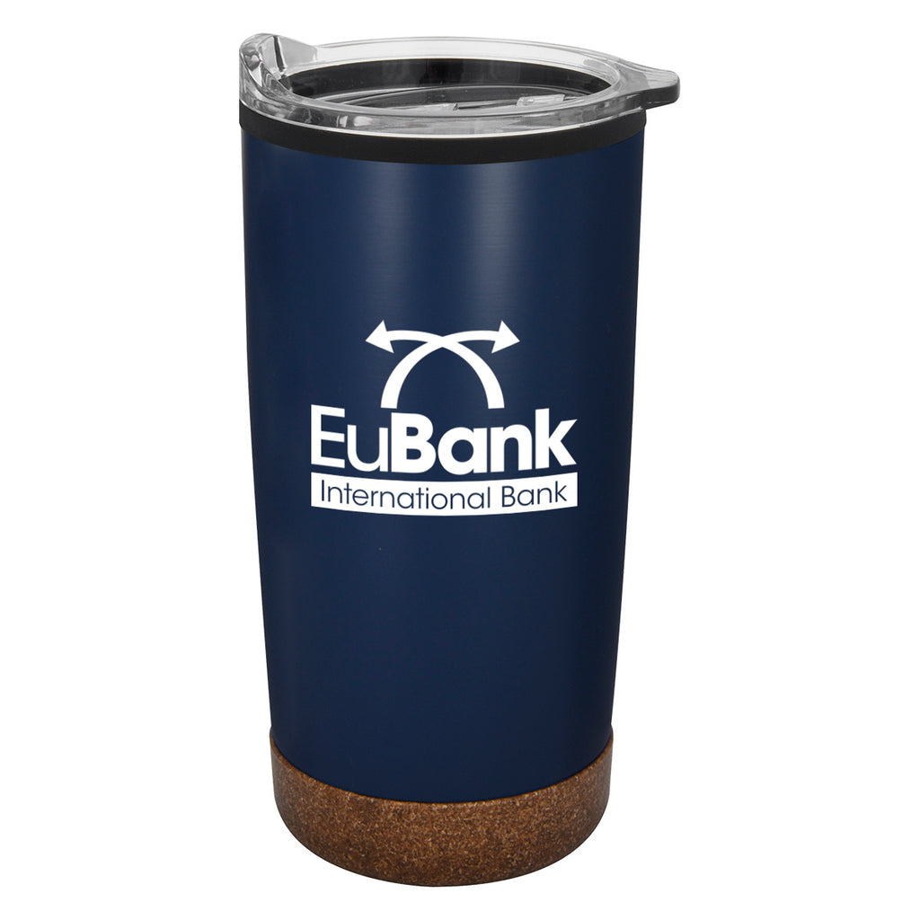 Wellington Stainless Steel Tumbler, 20 oz - Navy - Silk Screen