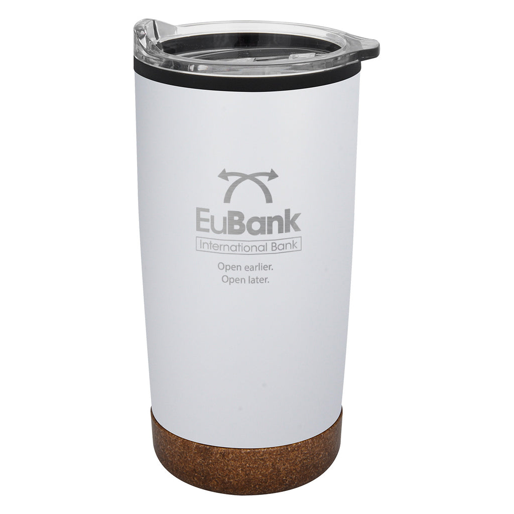 Wellington Stainless Steel Tumbler, 20 oz - White - Laser Engraving