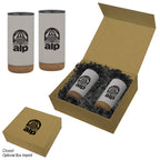 Wellington Stainless Steel Tumbler Gift Set, 16 oz - Gray - Silk Screen