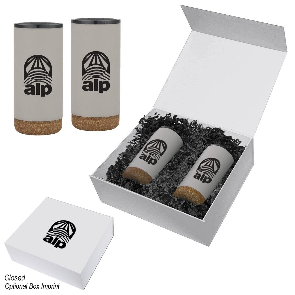 Wellington Stainless Steel Tumbler Gift Set, 16 oz - Silk Screen