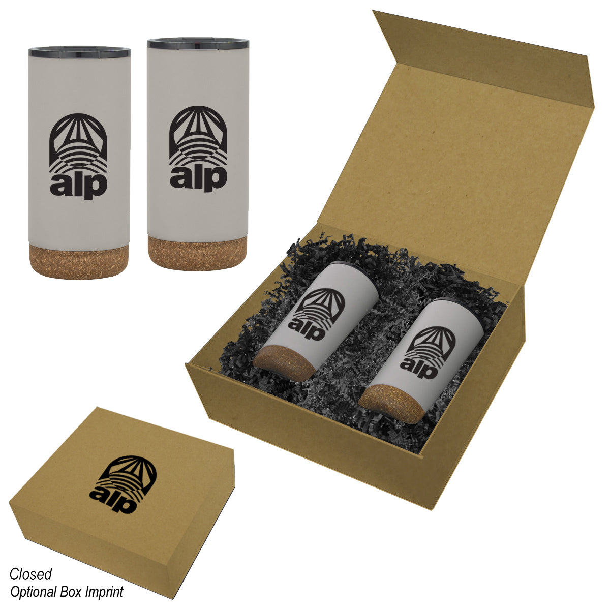 Wellington Stainless Steel Tumbler Gift Set, 16 oz - Silk Screen