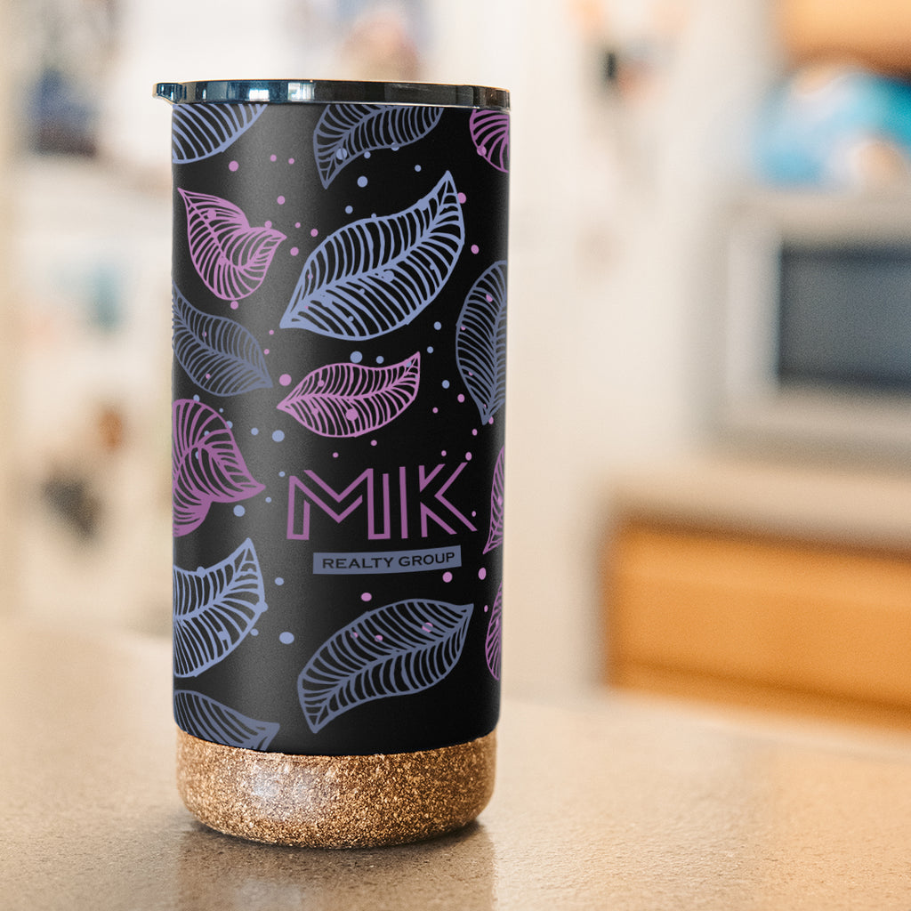 Wellington Stainless Steel Tumbler in Full Color, 16 oz - Black - Lifestyle_Megabrite