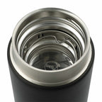 Welly Traveler Bottle with Bamboo Wrap and Infuser, 18 oz - Black - Photo