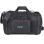 Wenger Apex Sport Duffel Bag in Recycled PET, 20 Inches Transfer - Black - Front