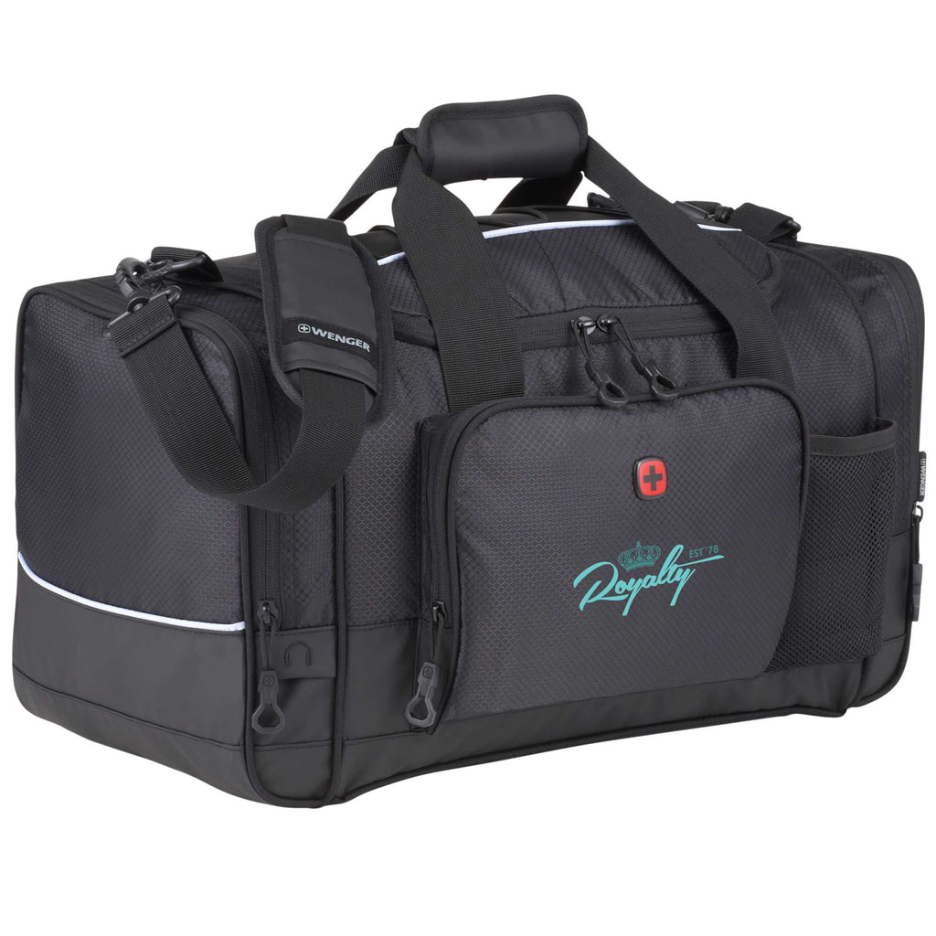 Wenger Apex Sport Duffel Bag in Recycled PET, 20 Inches Transfer - Black - Right Angle