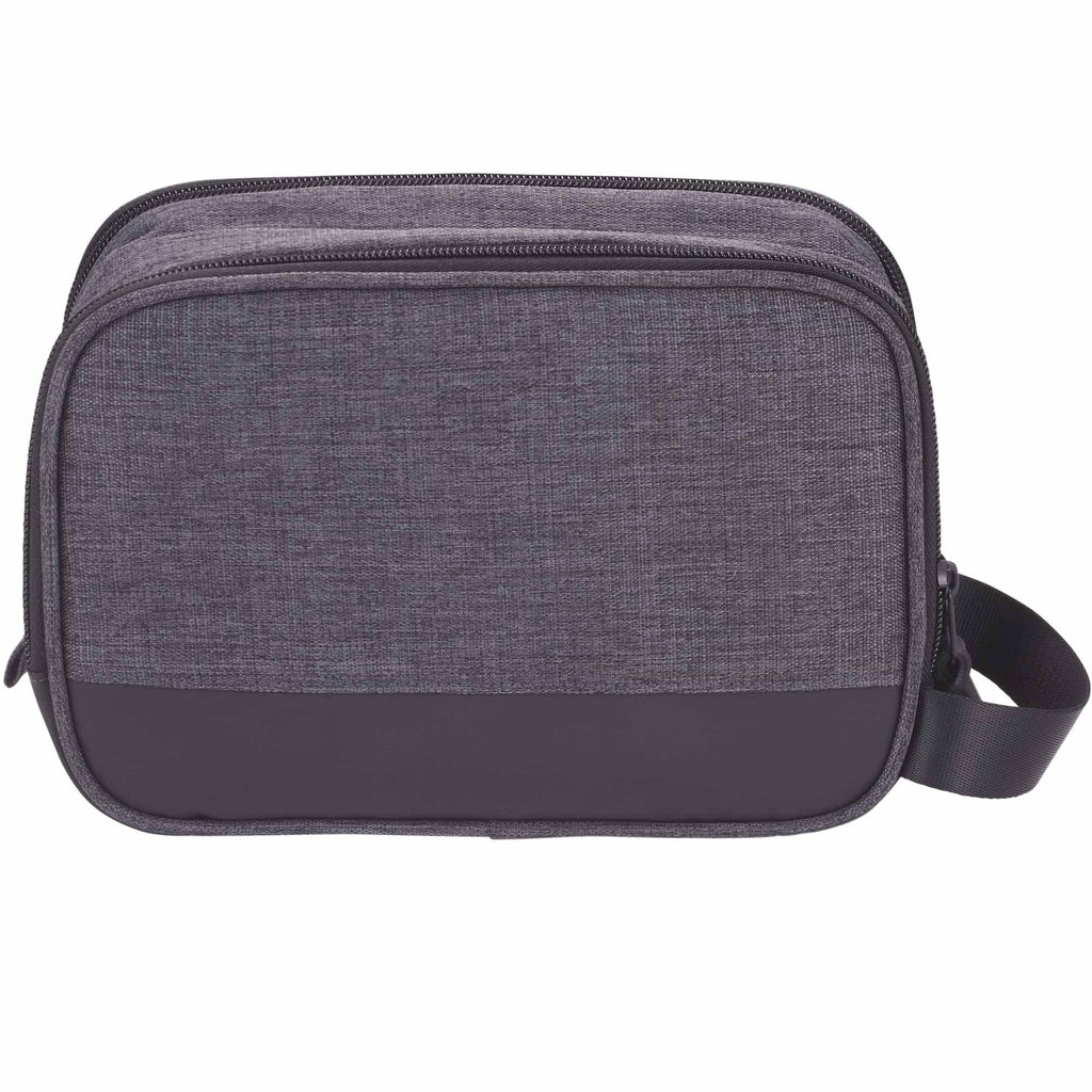 Wenger Dual Compartment Dopp Kit in Recycled Polyester Transfer - Charcoal - Back