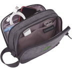 Wenger Dual Compartment Dopp Kit in Recycled Polyester Transfer - Charcoal - Right Angle 2