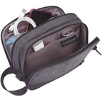 Wenger Dual Compartment Dopp Kit in Recycled Polyester Transfer - Charcoal - Right Angle 4