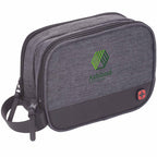 Wenger Dual Compartment Dopp Kit in Recycled Polyester Transfer - Charcoal - Right Angle