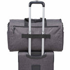 Wenger Getaway Garment Duffel Bag in Recycled PET Embroidery - Charcoal - Back 2