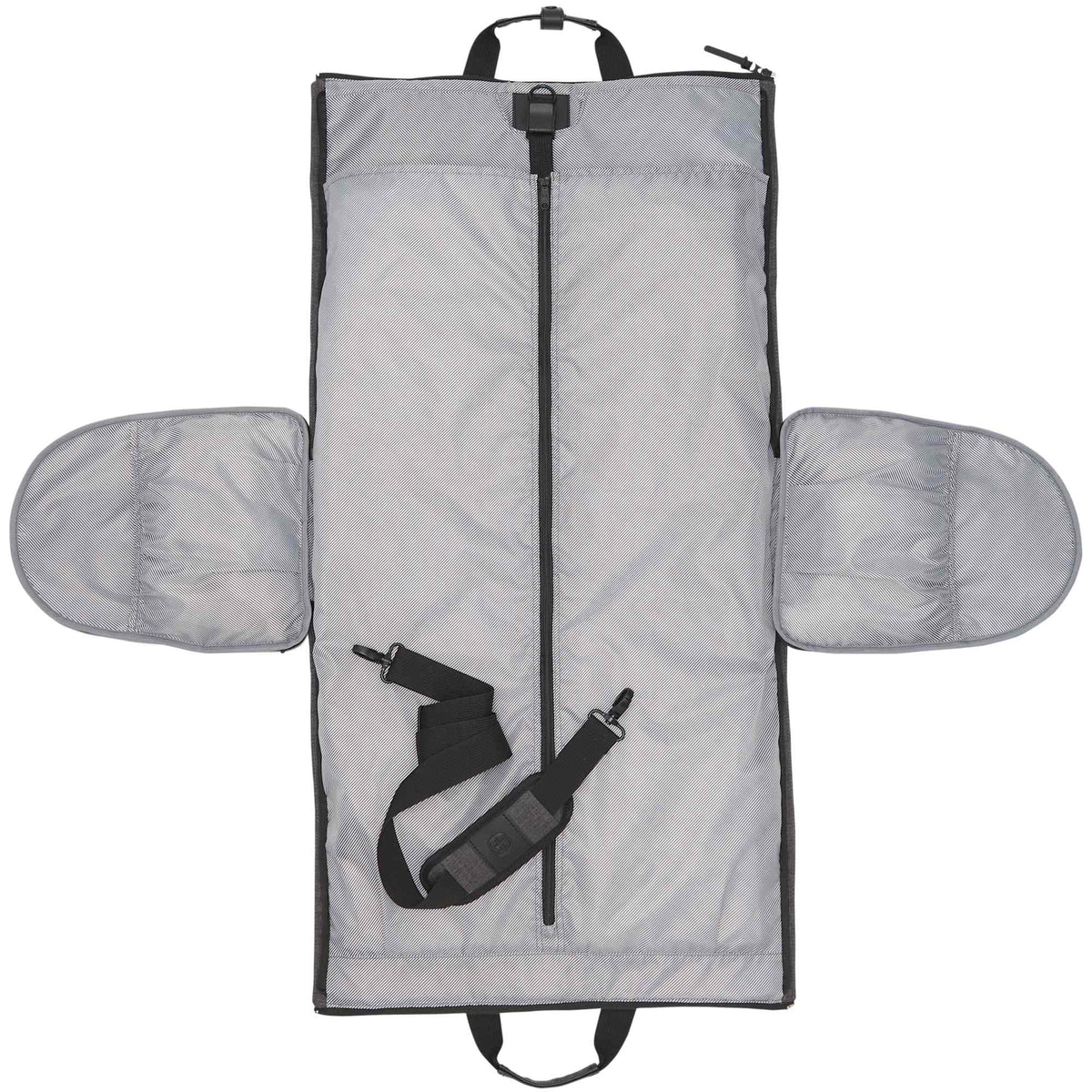 Wenger Getaway Garment Duffel Bag in Recycled PET Embroidery - Charcoal - Front 2