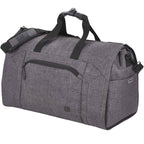 Wenger Getaway Garment Duffel Bag in Recycled PET Embroidery - Charcoal - Left Angle 2