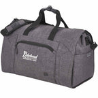 Wenger Getaway Garment Duffel Bag in Recycled PET Embroidery - Charcoal - Left Angle