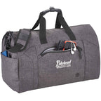 Wenger Getaway Garment Duffel Bag in Recycled PET Embroidery - Charcoal - Right Angle 2
