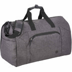 Wenger Getaway Garment Duffel Bag in Recycled PET Embroidery - Charcoal - Right Angle 3