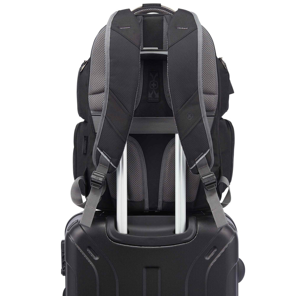 Wenger Odyssey TSA Recycled Laptop Backpack, 17 Inch Transfer - Black - Back 2
