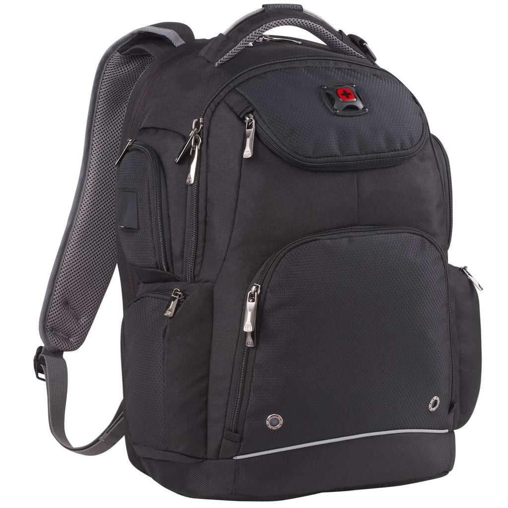 Wenger Odyssey TSA Recycled Laptop Backpack, 17 Inch Transfer - Black - Right Angle 2